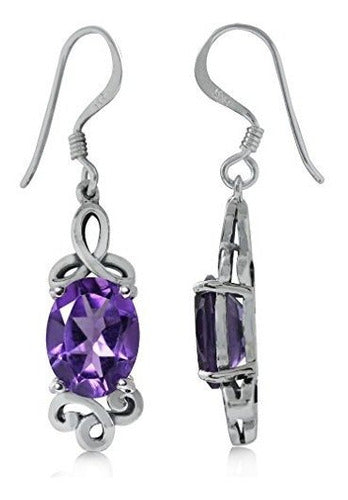 3.2ct. Amatista Africana Natural 925 Plata Esterlina