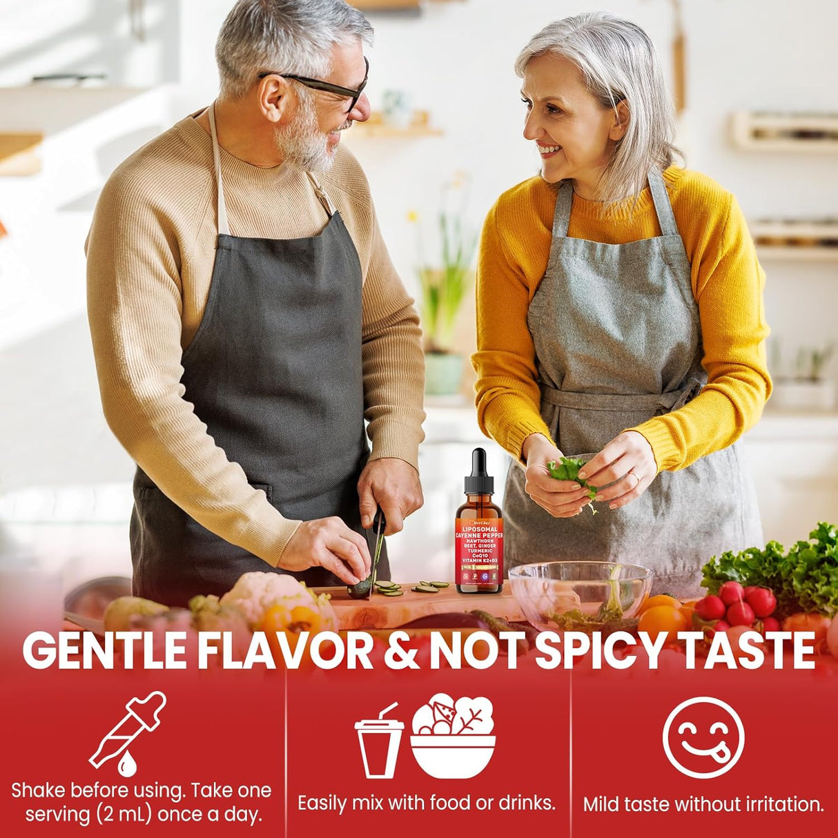 Suplemento líquido de cayena y herbolario, 2oz