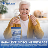 Suplemento Liposomal NAD+ - 2500mg, Salud Celular, Hecho en EE. UU.