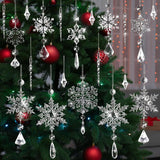 Adornos Navideños UPINS, 20Pcs Copos de Nieve Acrílicos