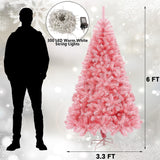 Árbol de Navidad Artificial de 6 pies con luces LED y modos