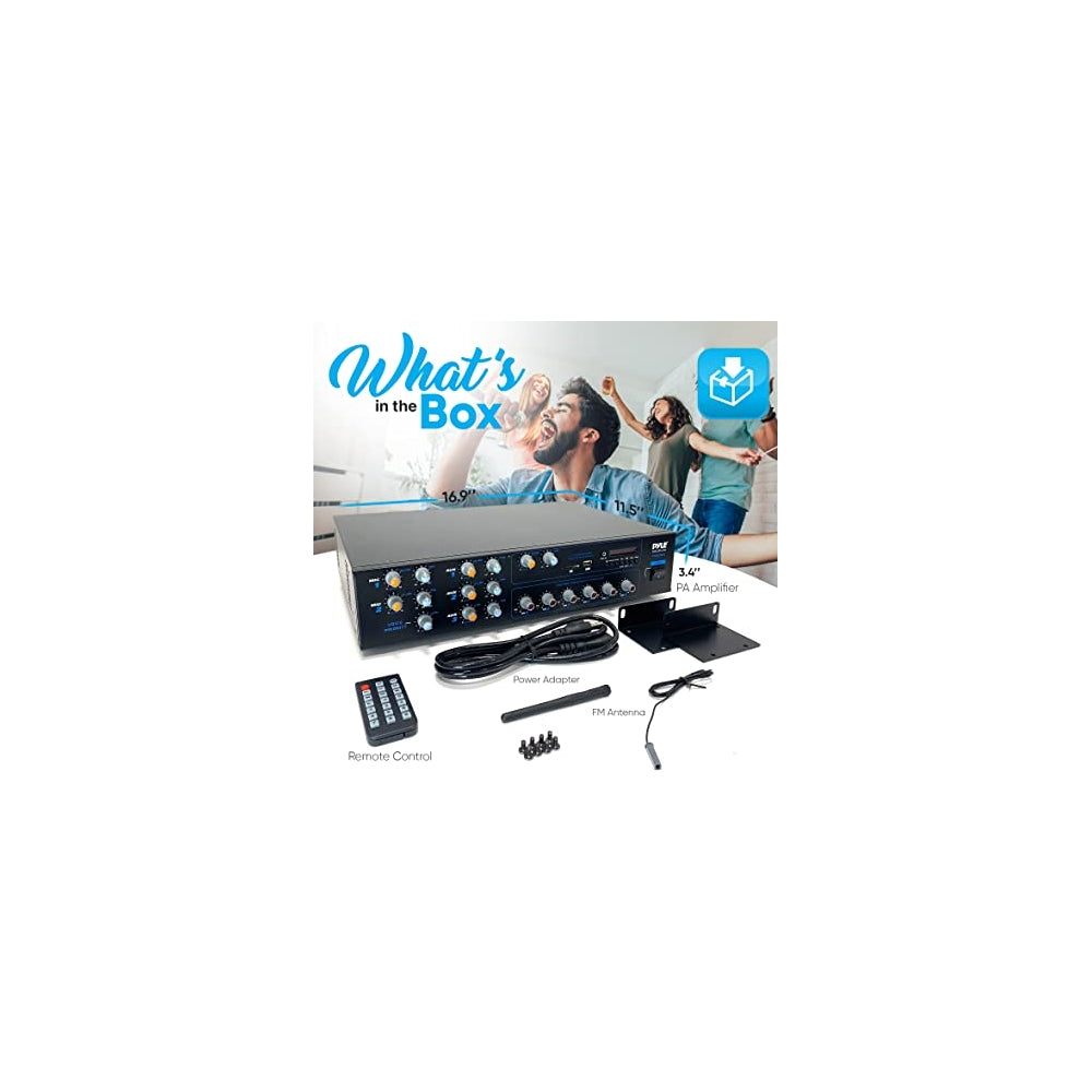Amplificador con Bluetooth PYLE-HOME PT6000CH