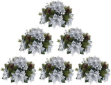 Flores Navideñas Artificiales BLOSMON 6 Pcs Poinsettias Glitter