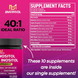 BMVINVOL Suplemento de Inositol con Berberina, 120 cápsulas