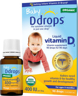 Ddrops Vitamina D Orgánica 400 IU 90 Gotitas Sin Aditivos