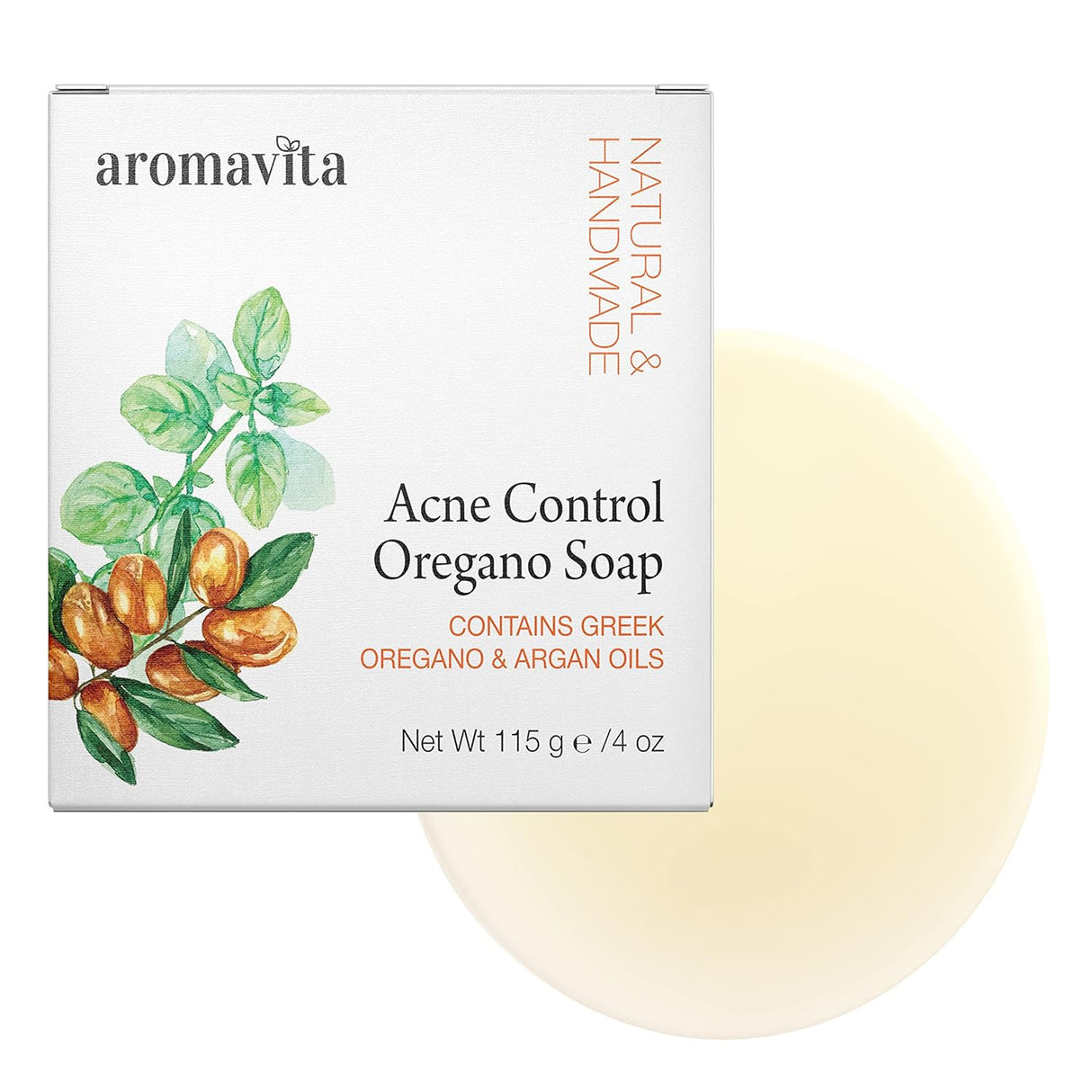 Jabón Facial para Acné - Aceite de Orégano y Argán Limpiador Natural