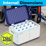 Caja de almacenamiento SereneLife 8 gal con cerradura de combinación