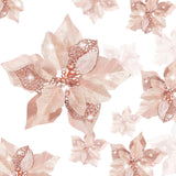 Flores Artificiales Poinsettia, WILLBOND, 36 Piezas, Decoración Navidad