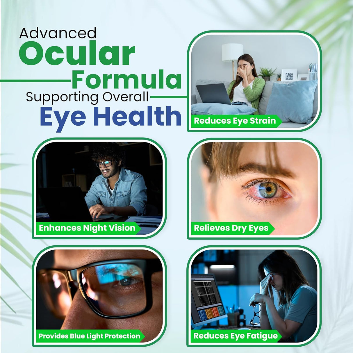 Vitaminas oculares de apoyo para la salud macular |