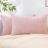 Fundas de cojín decorativas decorUhome 12x20, set de 2, chenilla