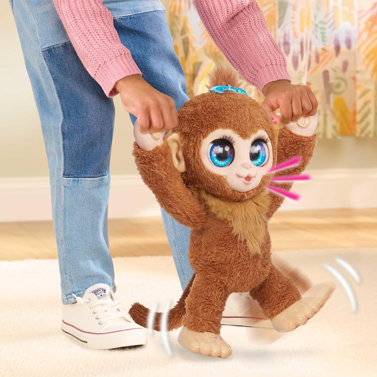 Juguete interactivo furReal Peanut, mono de peluche 15”