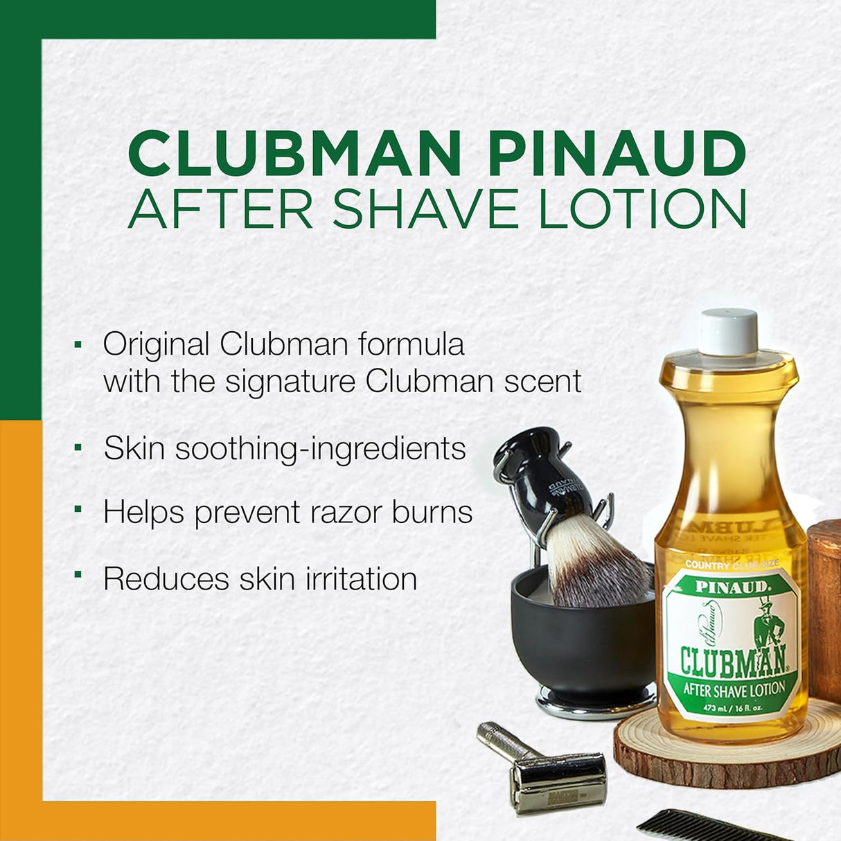 Loción After Shave Clubman Pinaud, 16 oz, Aroma Masculino