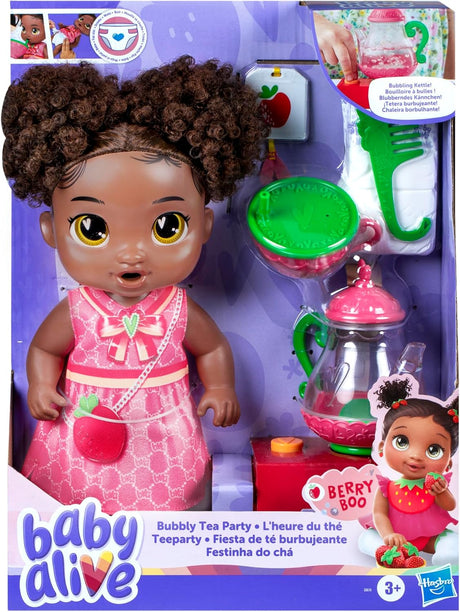 Baby Alive Bubbly Tea Party Muñeca con Accesorios, 11 Pulgadas
