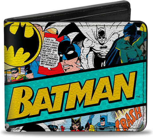 Cartera Billetera y Tarjetero Piel Vegana Batman 75 Comic Clásico