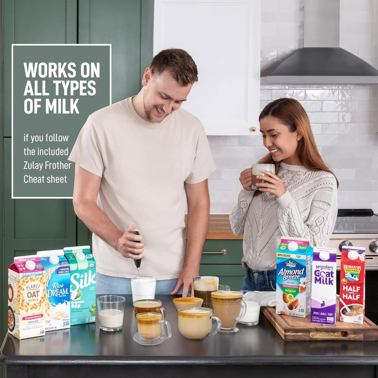 Batidor Eléctrico Zulay Kitchen para Leche y Bebidas - Negro