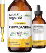 Gotas de Ashwagandha - Wild & Organic - Suplemento Calmante 4oz