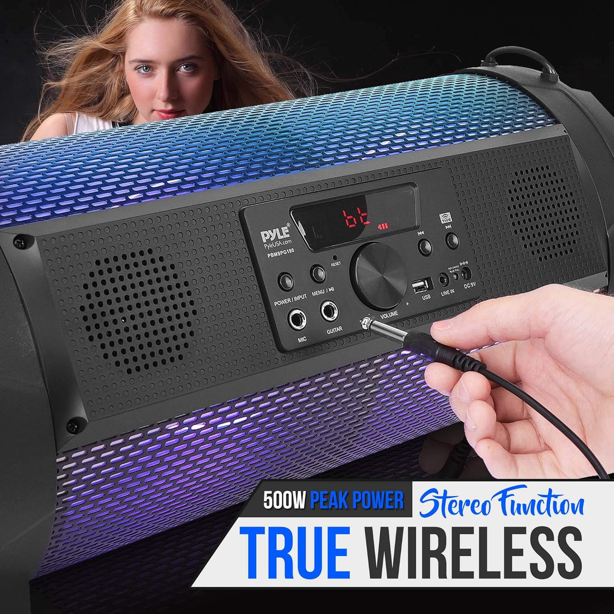 Altavoz inalámbrico portátil Bluetooth PYLE-HOME PBMSPG180