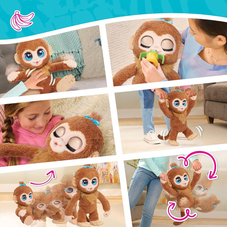 Juguete interactivo furReal Peanut, mono de peluche 15”