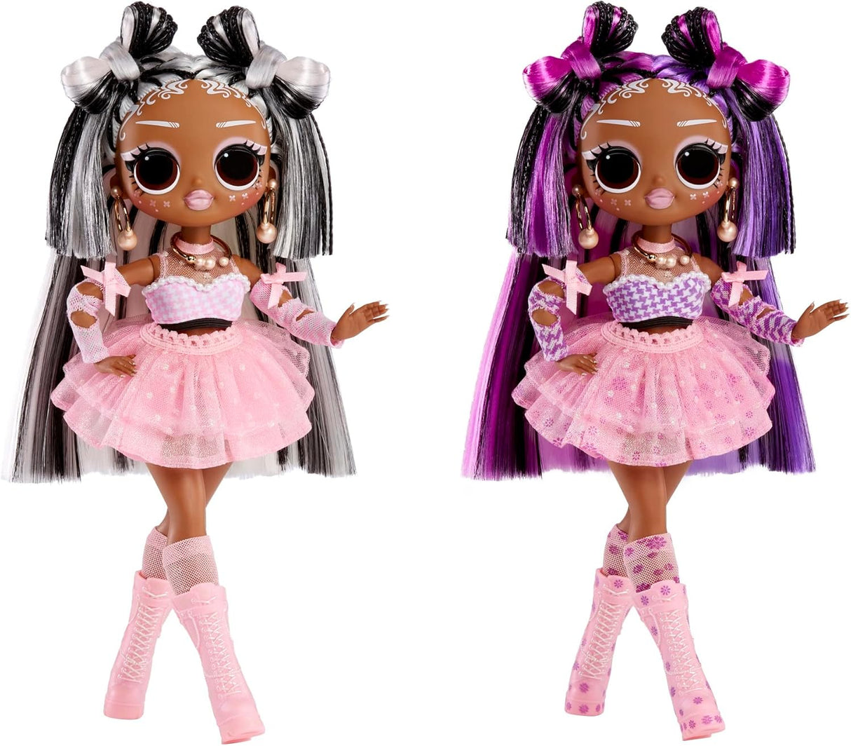 Muñeca con pelo que cambia de color, modas y accesorios - 4+