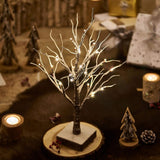 Árbol Pequeño Artificial Hairui con 24 LED, 18IN, Batería