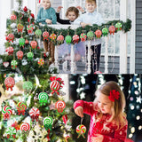 Clásico Adornos de navidad , Peppermint, 36 Pcs, Clásico