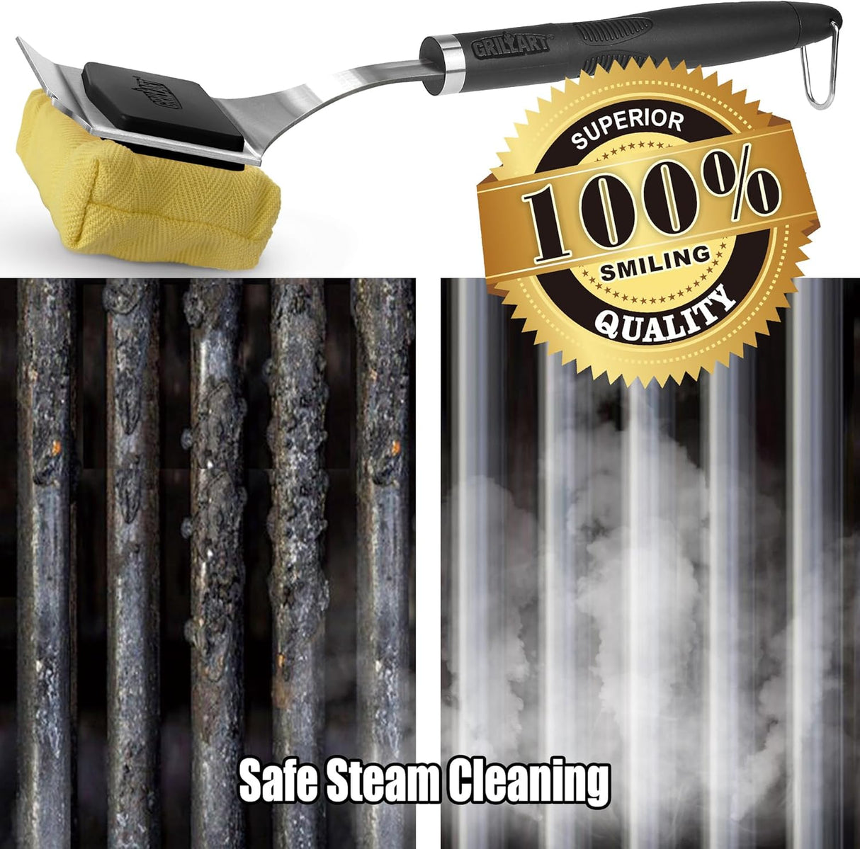Cepillo de Grill GRILLART - Sin Cerdas, Reemplazable, Accesorios