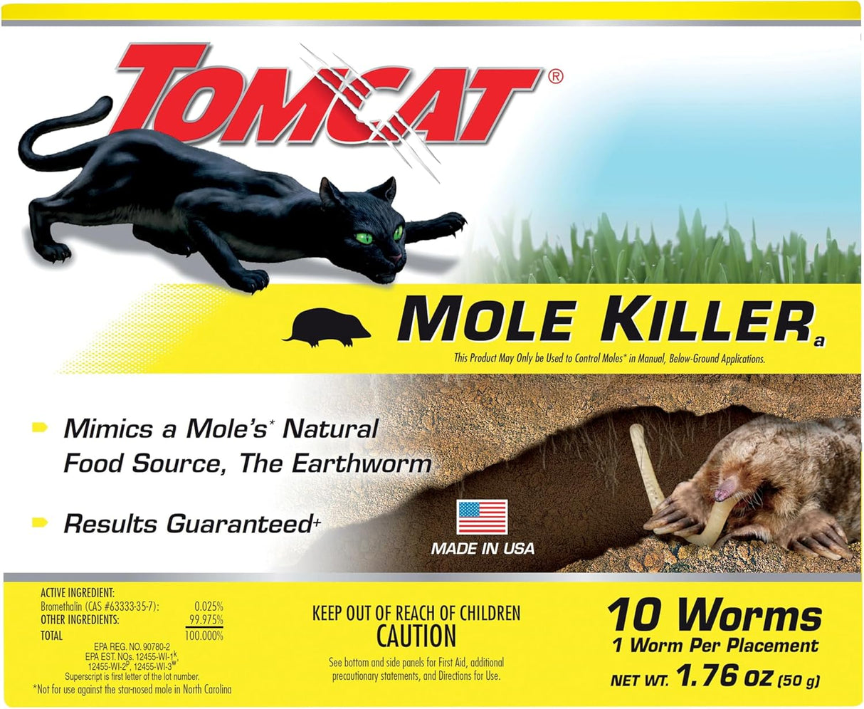 Tomcat Asesino de Topos, Imita Comida Natural, 10 Gusanos
