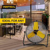 Ventilador Industrial VENTISOL 24, 720° Inclinación, 3 Velocidades