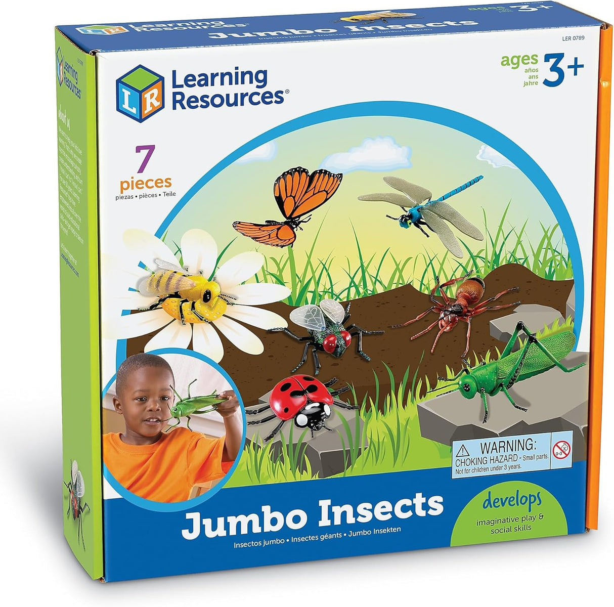Recursos de Aprendizaje Insectos Gigantes, 7 Piezas, 3+ Años