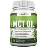 Suplemento Aceite MCT  Hecho de cocos 100% orgánicos 180 cáp