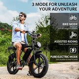 Bicicleta Eléctrica OUXI 750W 31MPH 20 Ruedas Gruesas V8