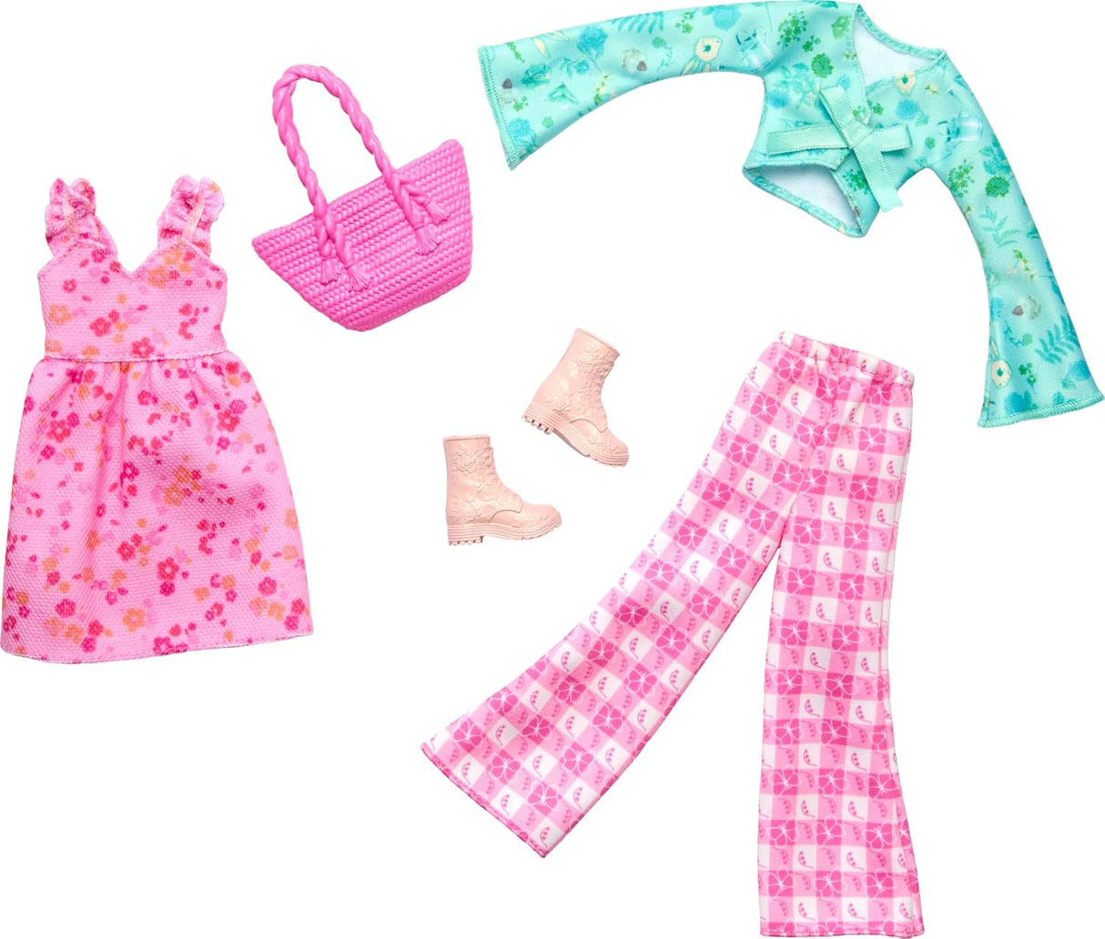 Conjunto de Ropa y Accesorios para Barbie, Moda Cottage, 2 outfits B001