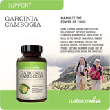 Garcinia Cambogia Naturewise, Extracto Natural 60% HCA, 90 Caps