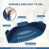 Colador de silicona con clip azul NutriChef NCCW14SBLUSDRA