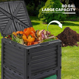Compostador MoNiBloom 80 Gal, BPA Free, Rotatorio, Exterior