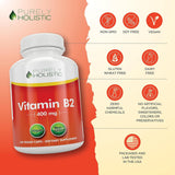 Vitamin B2 Holístico Purely, 400mg, 240 cápsulas veganas