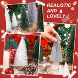 Mini Árboles de Navidad Hatisan con Base de Madera, Decoración