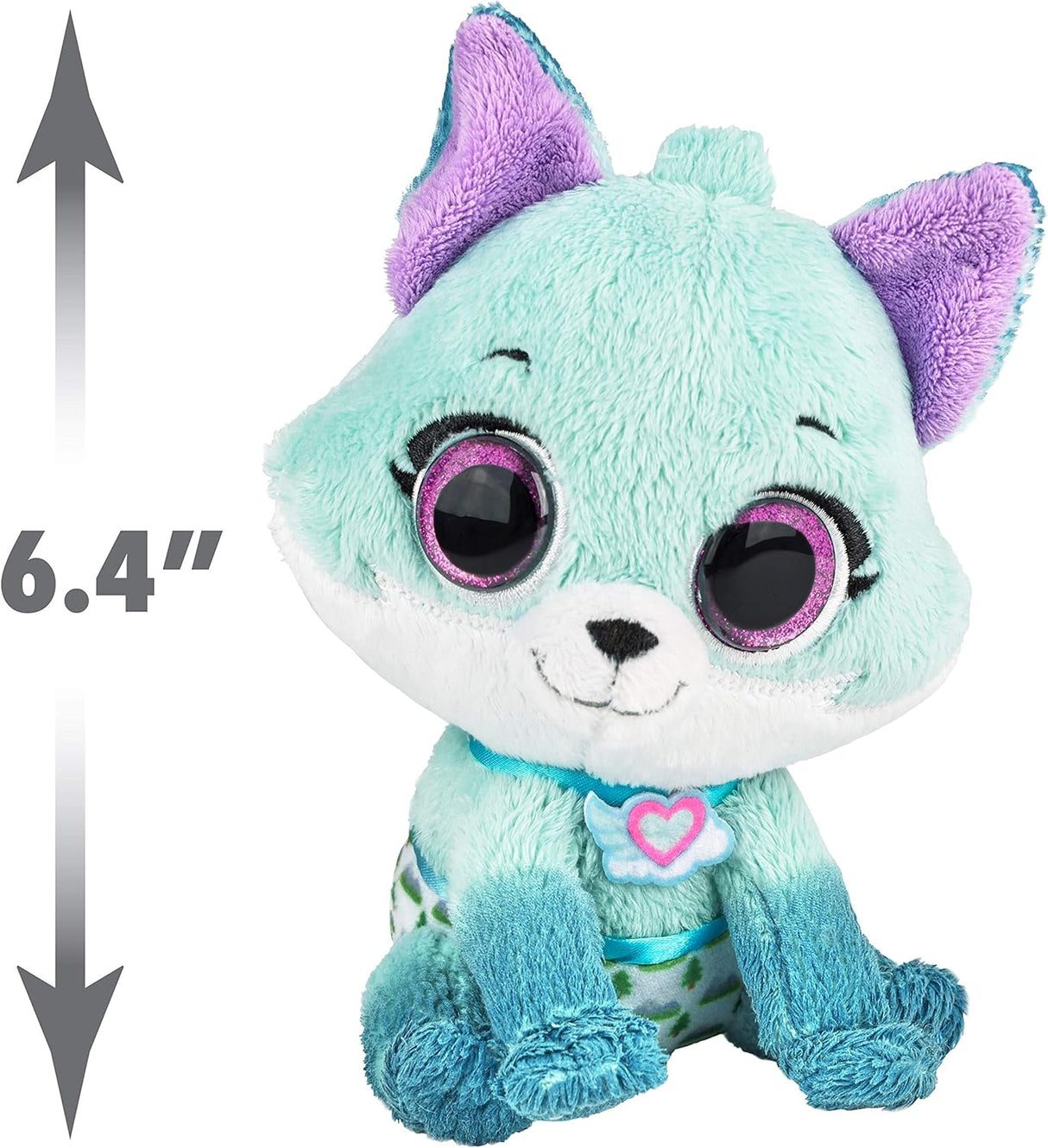 Peluche de animal de gato azul con ojos brillantes