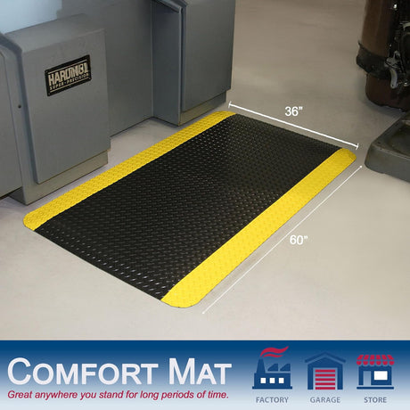 Tapete Antifatiga de Vinilo Diamond-Dek, Durable, 2' x 3