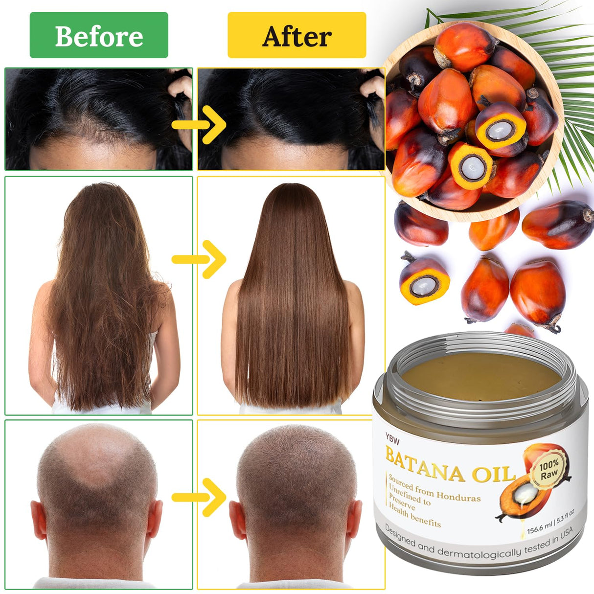 Aceite de Batana Crudo Orgánico para Crecimiento del Cabello
