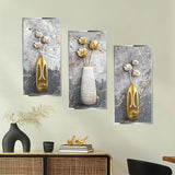 Pegatinas de Pared 3D Lotus, Set de 3, Adhesivas, 11.8x23.6