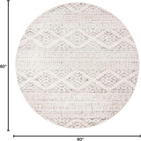 Alfombra Redonda Boho Tribal 5' para Comedor y Sala TUL272A