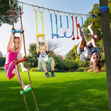 Curso de obstáculos Ninja para niños, con 11 accesorios, 56FT