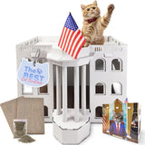 Casa de cartón para gatos - Marca: [Tu Marca] - Incluye rascadores y catnip