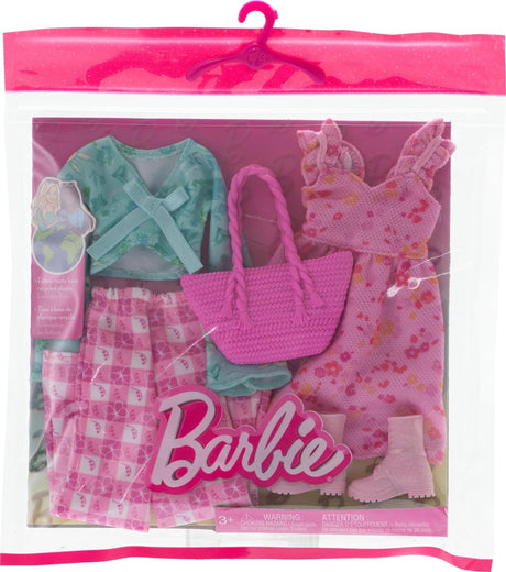 Conjunto de Ropa y Accesorios para Barbie, Moda Cottage, 2 outfits B001
