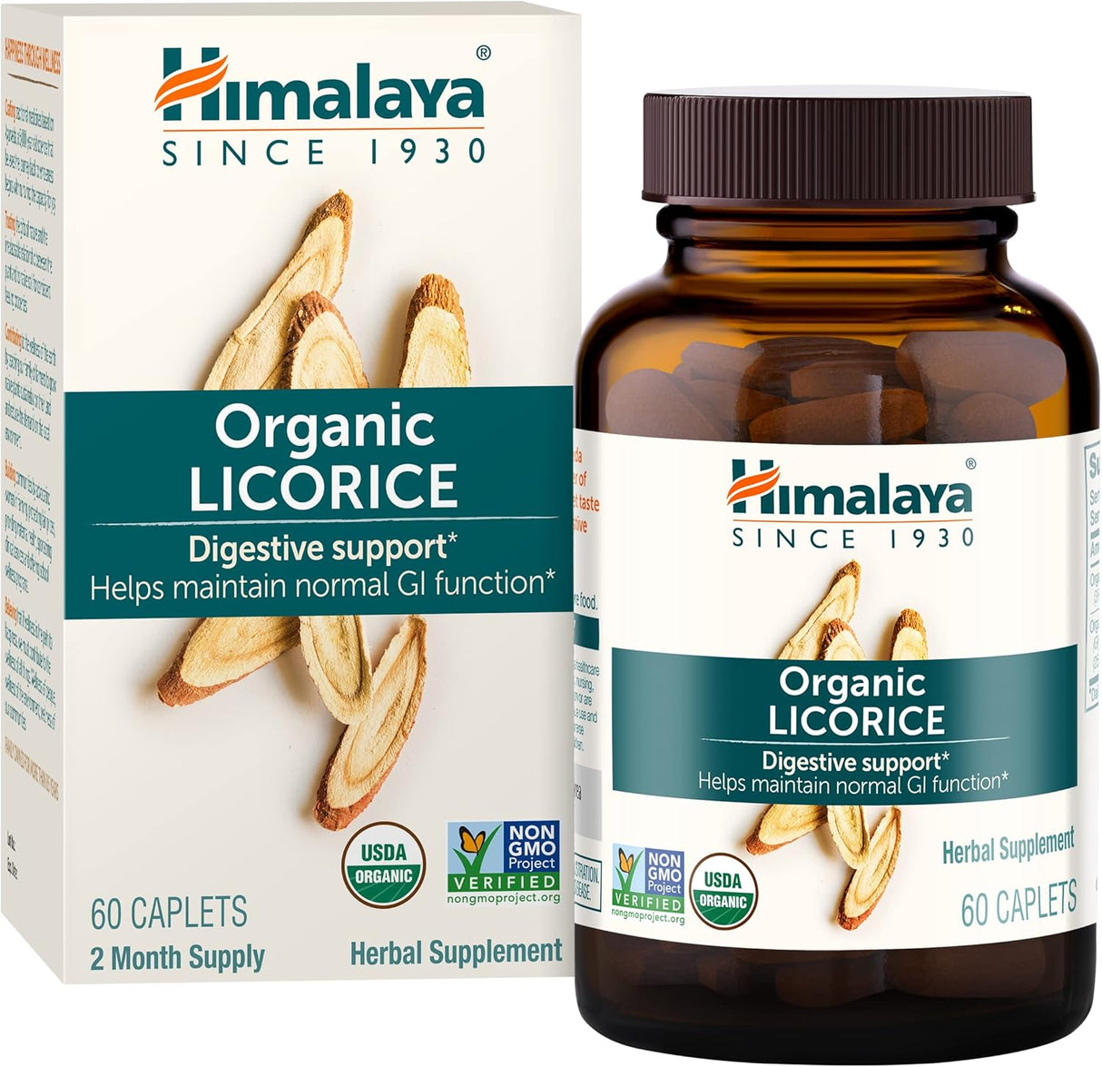 Suplemento Herbal de Regaliz Himalaya, Orgánico, 60 Capletas