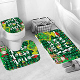 Juego de Cortina de Baño Navidad, incluye Alfombras y Ganchos