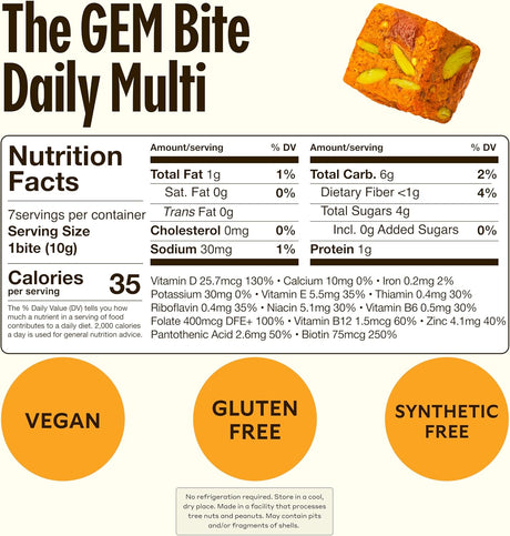 GEM Multivitamínico Diario para Mujeres y Hombres, 7 Porciones