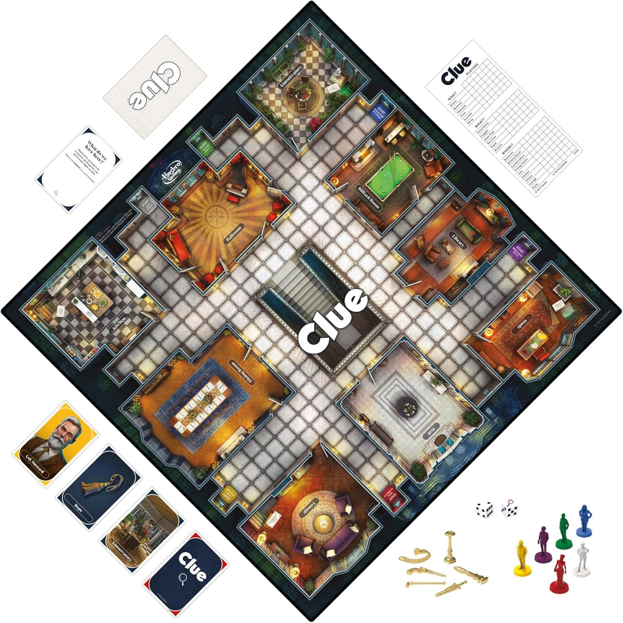 Juego de mesa Clue de Hasbro, para 2-6 jugadores, 8+ años
