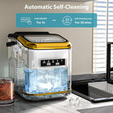 Máquina de Hielo Portátil Compacta, Auto Limpieza, 26lbs/24hrs